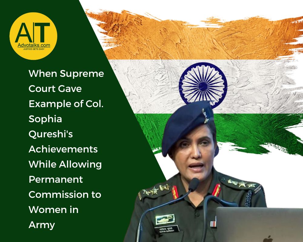 When Supreme Court Gave Example Of Col. Sophia Qureshi’s Achievements While Allowing Permanent Commi
